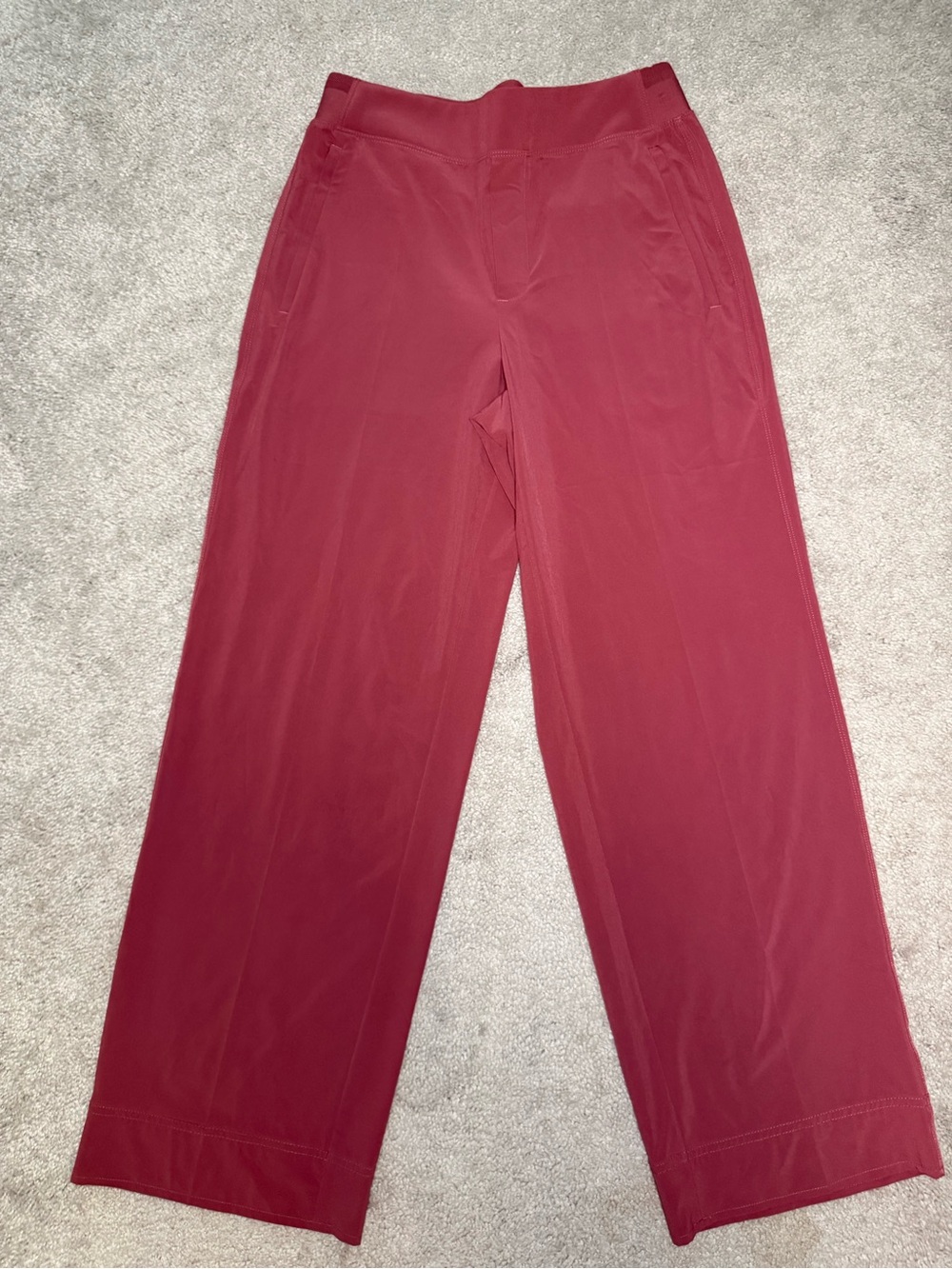 Athleta Wide-Leg Pull-On Pants in Deep Wine